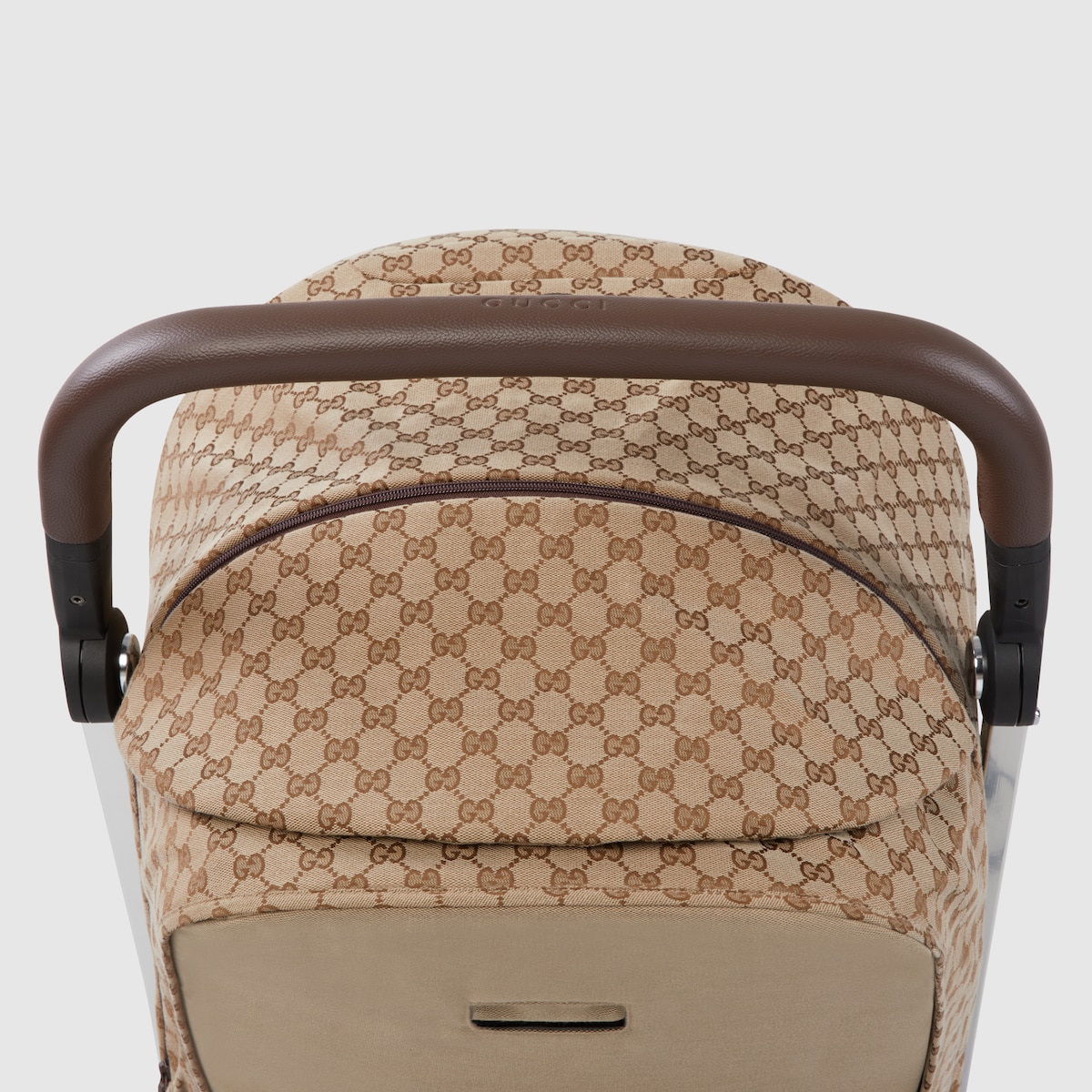 Gucci Stroller in beige and ebony GG canvas - thumbnail 4
