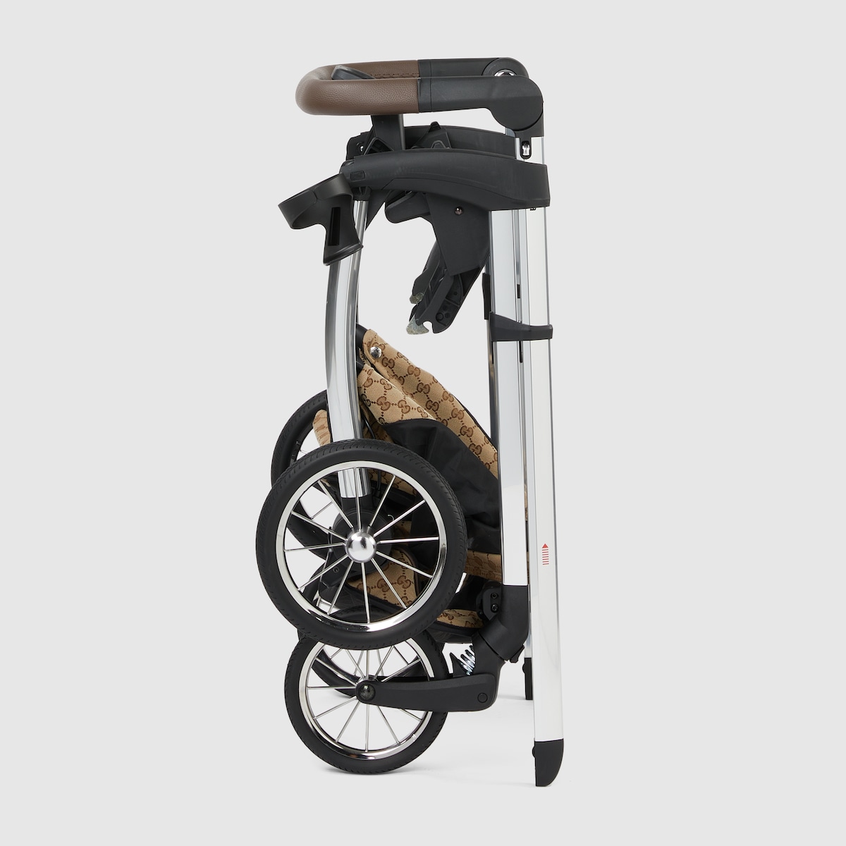 Gucci Stroller in beige and ebony GG canvas - thumbnail 3