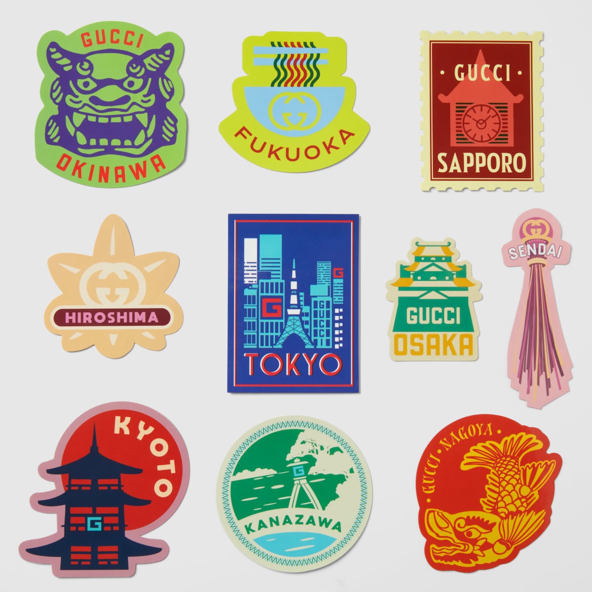 町っちページ グッチ トラベルGucci Cities ラゲージステッカー | GUCCI® JP