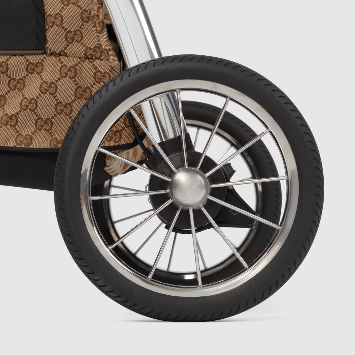 Gucci Stroller in beige and ebony GG canvas