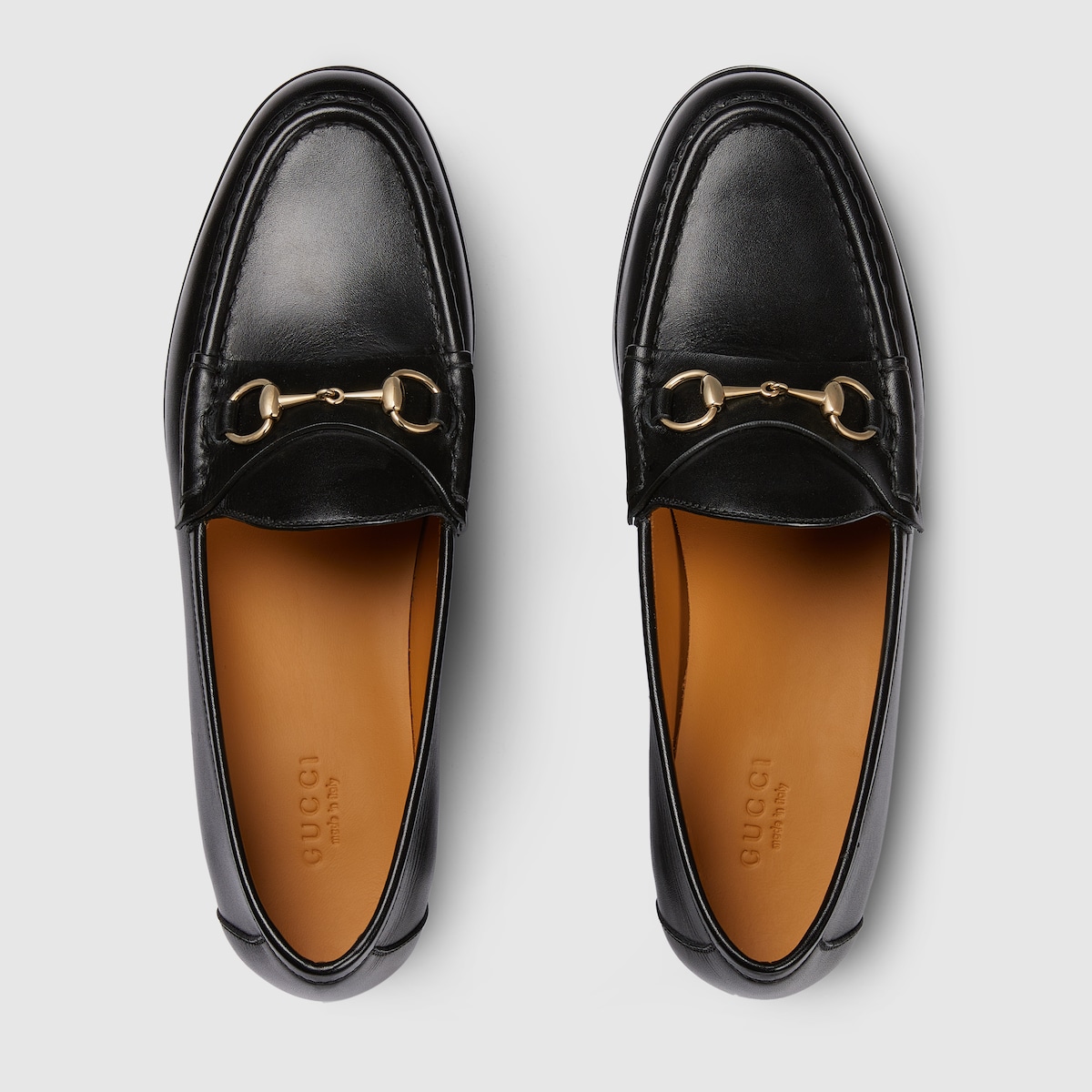 Mocassins compenses Gucci Horsebit pour femme en cuir noir GUCCI FR