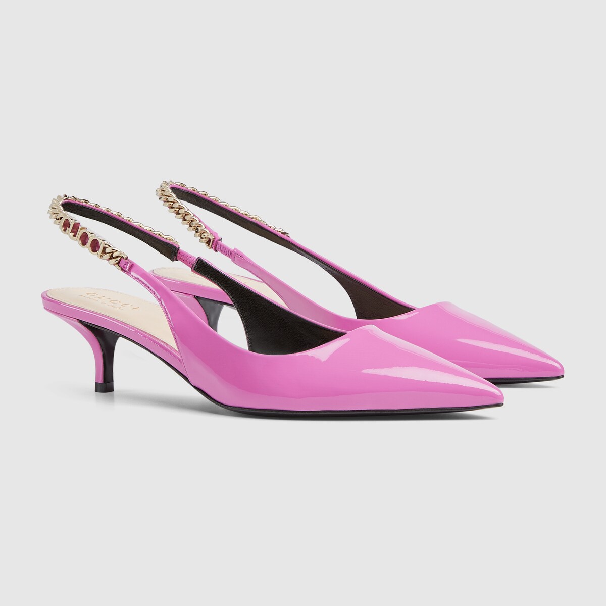 Gucci pink 2025 bottom heels