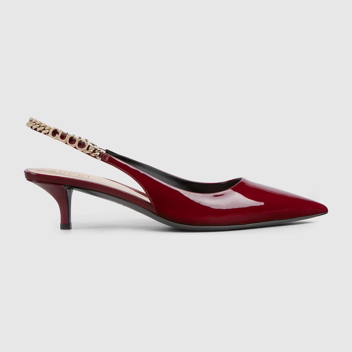 Gucci Signoria slingback pump in Rosso Ancora patent leather GUCCI Australia
