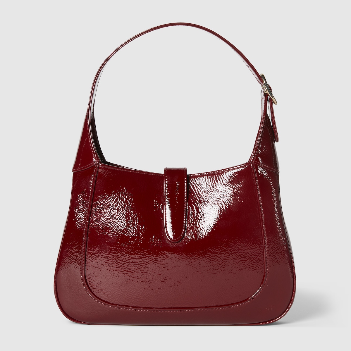 Borsa a spalla Gucci Jackie misura piccola in pelle verniciata Rosso Ancora GUCCI Italia