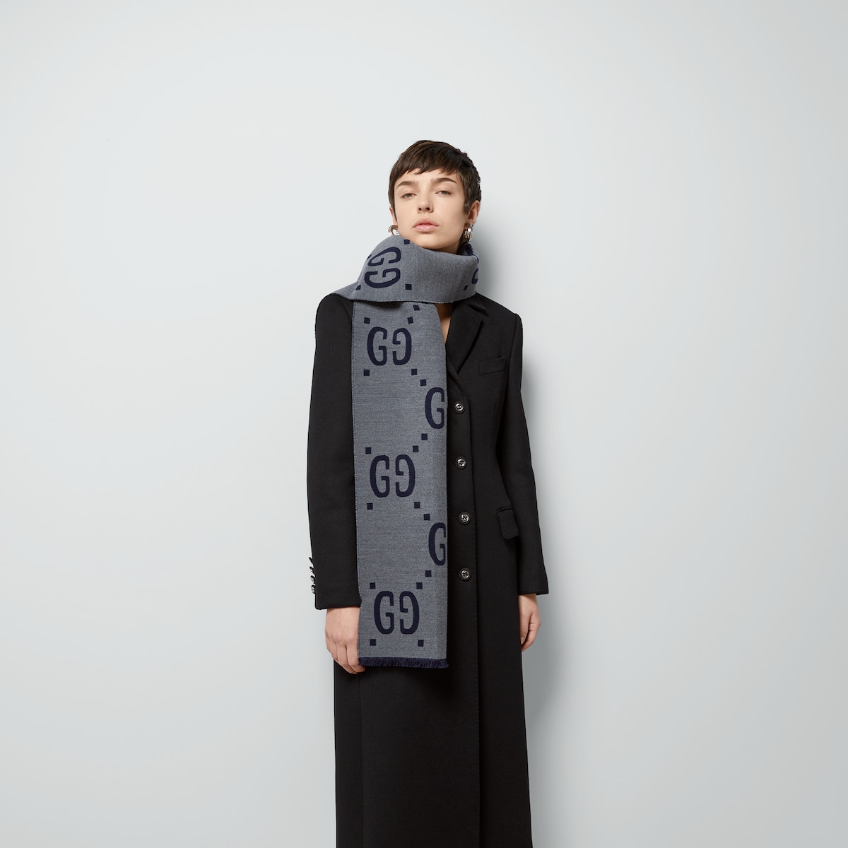 スカーフ Gucci Sciarpa In Lana Gg Jacquard GG jacquard shawl in pastel GG jacquard | GUCCI® US