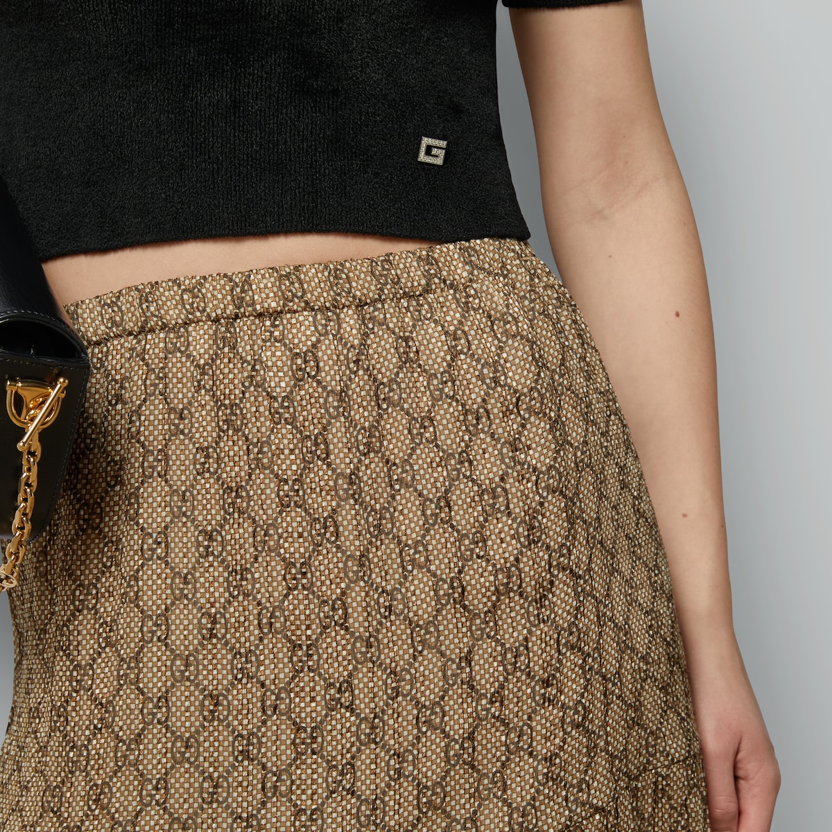 ワンピース GUCCI Women Mid Skirts 786403XKD8T 1070 Black GUCCI Women Mid Skirts 786403XKD8T 1070 Black (GUCCI