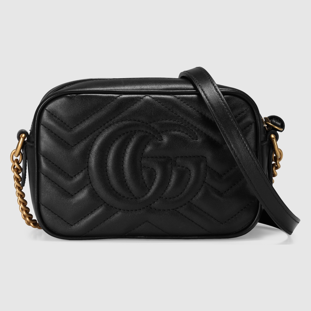 Mini Tasche GG Marmont in schwarzes Leder GUCCI DE