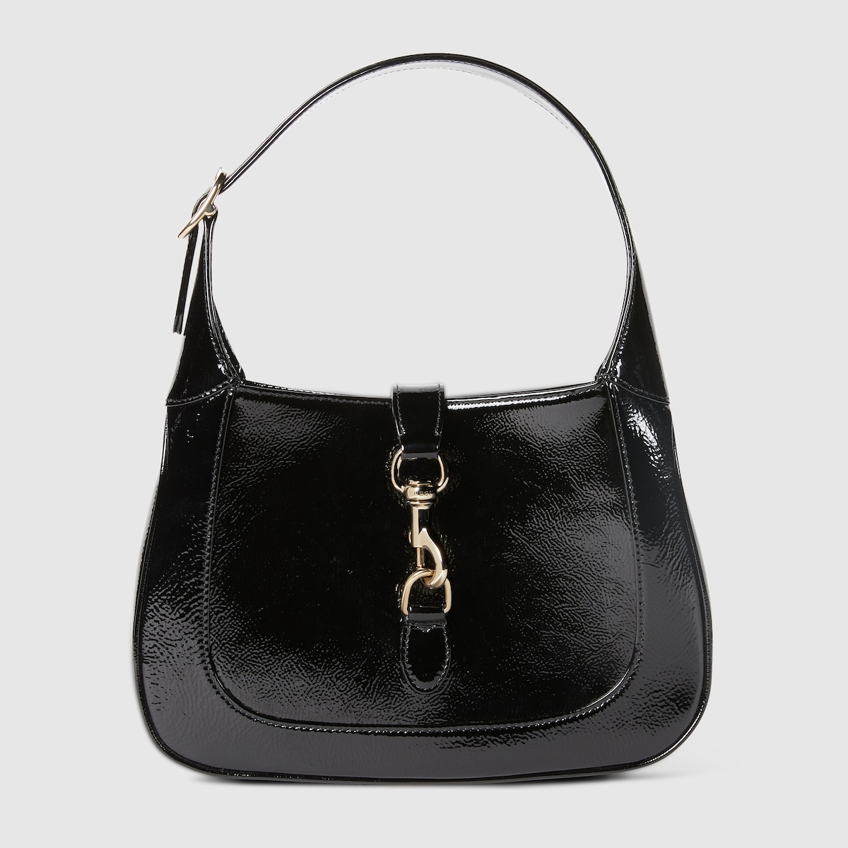 Gucci Jackie small shoulder bag in black patent leather GUCCI IE