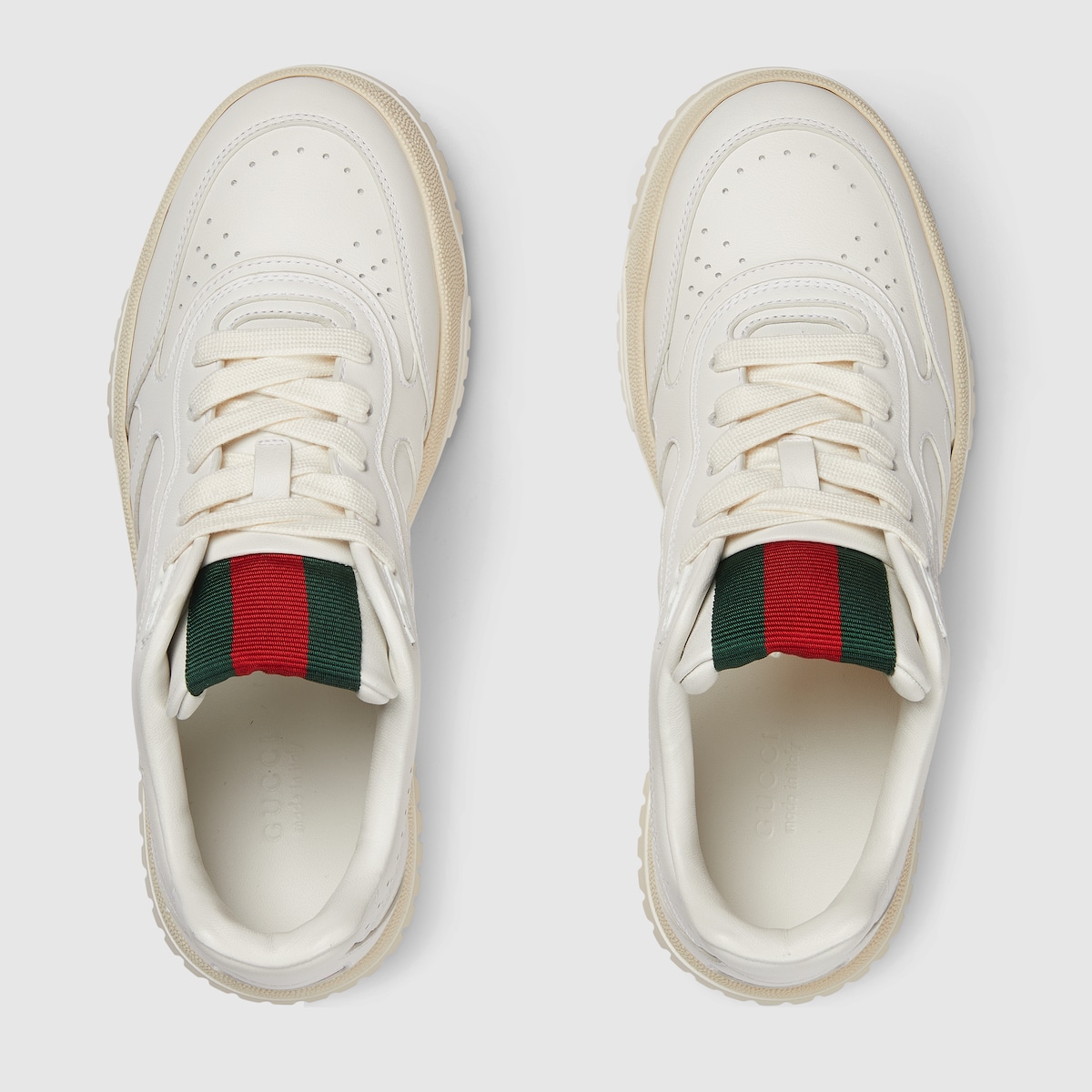 Gucci 刺繍デザイン ホワイトスニーカー