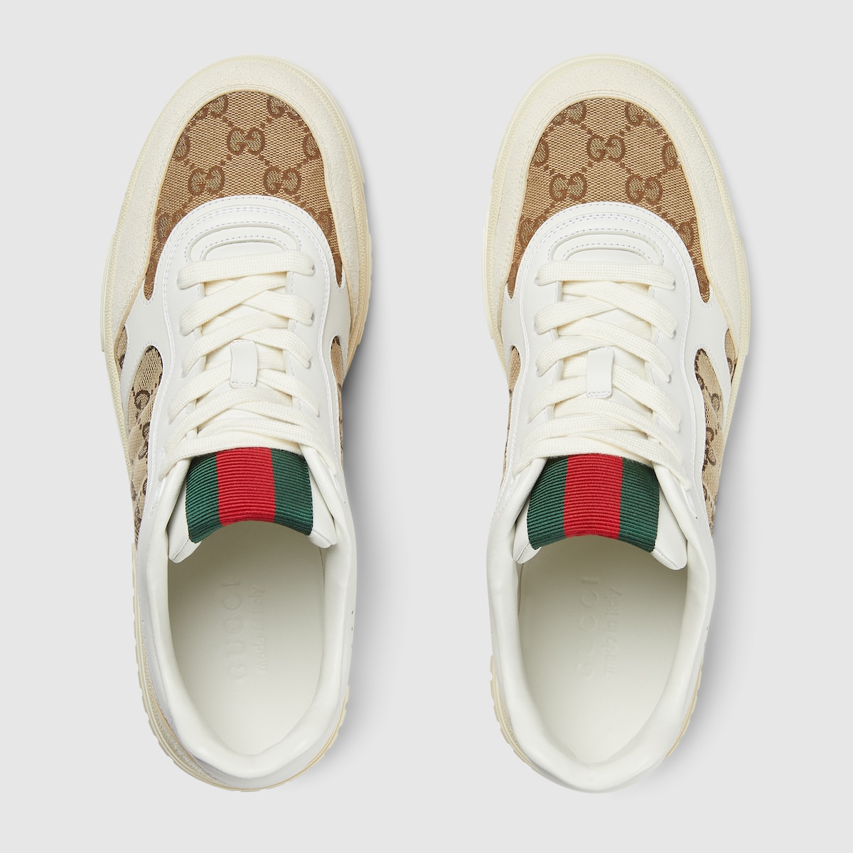 Men's Gucci Re-Web trainer in Original GG canvas | GUCCI® PL