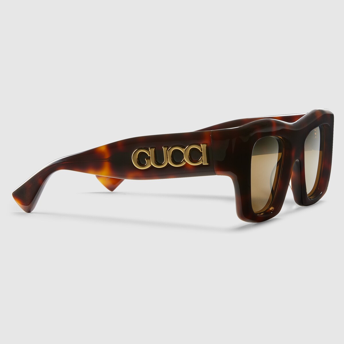Square frame sunglasses in tortoiseshell | GUCCI® CA