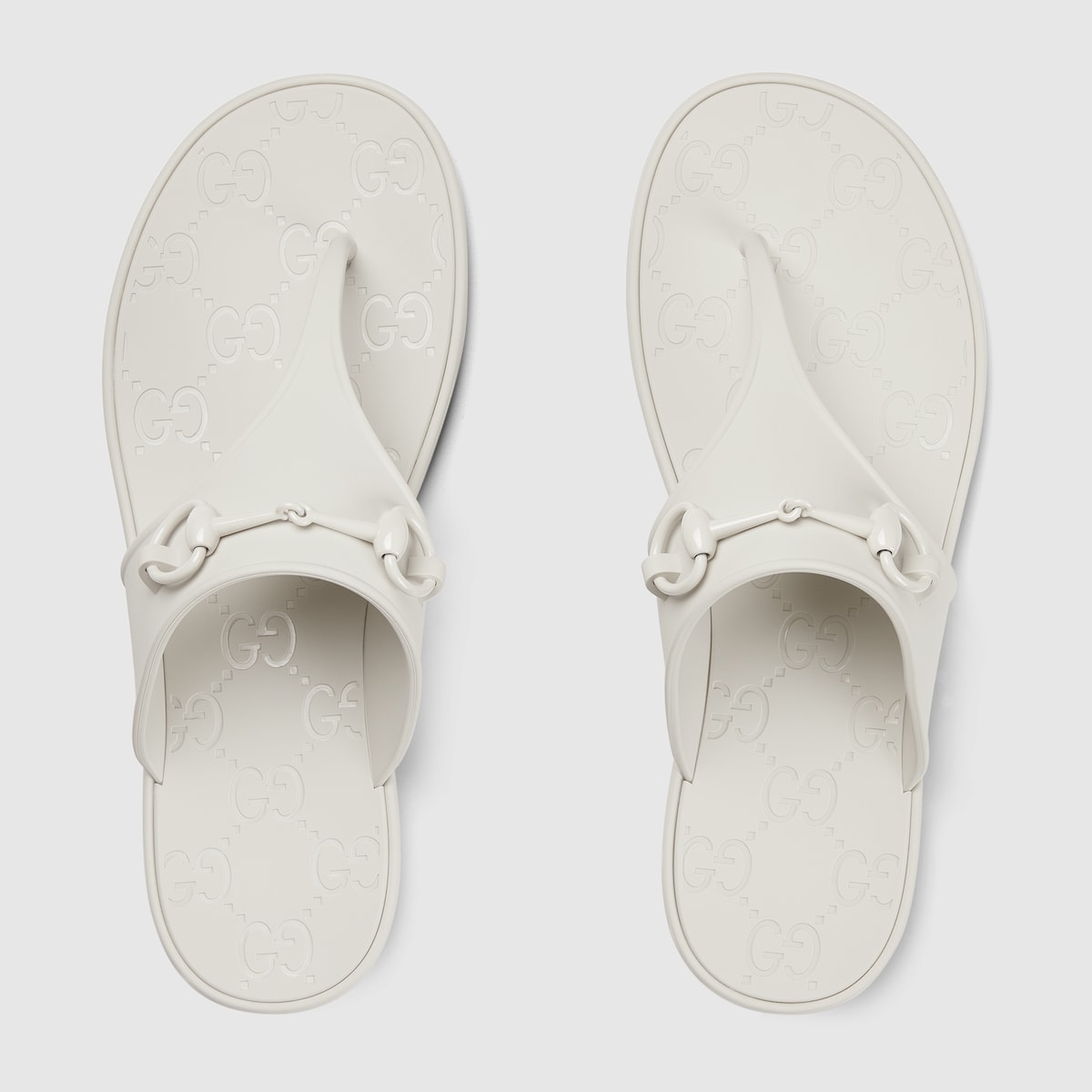 White gucci thong sandals top