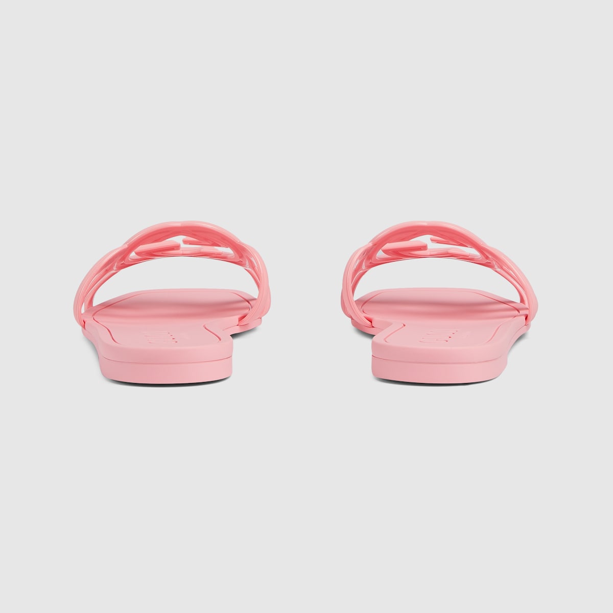 Women's Interlocking G slide sandal in pink rubber | GUCCI® US