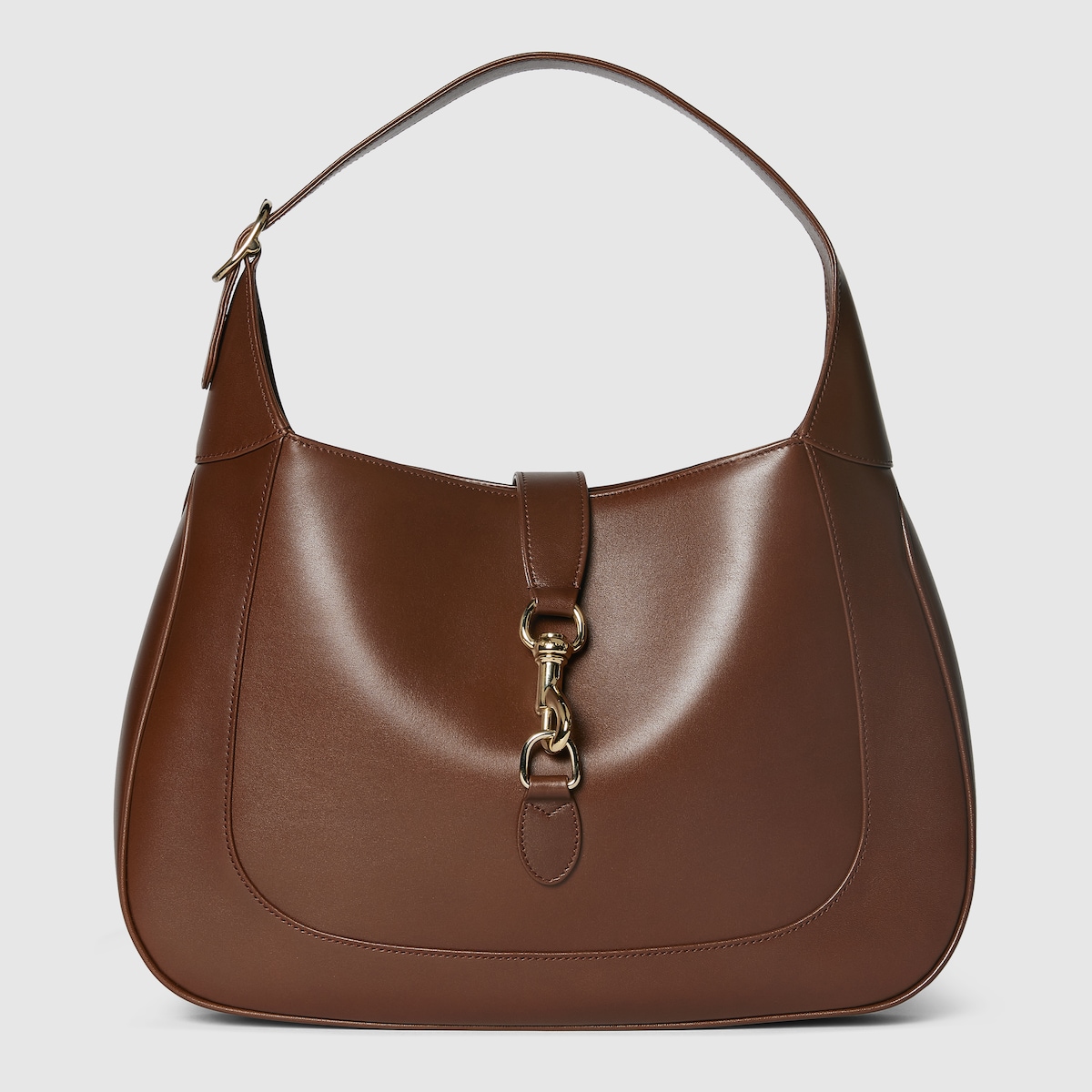 Mittelgroße Gucci Jackie Schultertasche in braunes Leder | GUCCI® DE