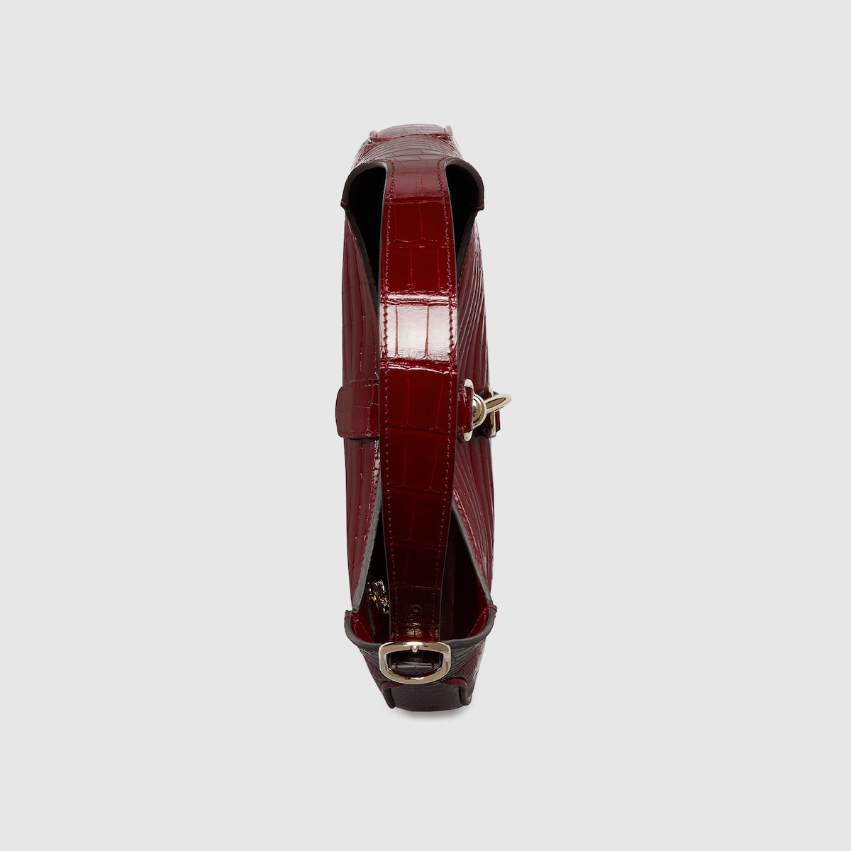 Borsa a spalla Gucci Jackie in coccodrillo in coccodrillo Gucci Rosso Ancora GUCCI Italia