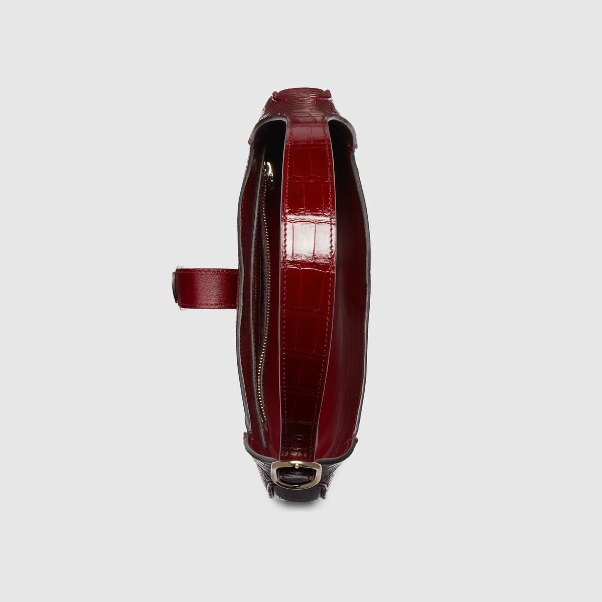 Borsa a spalla Gucci Jackie in coccodrillo in coccodrillo Gucci Rosso Ancora GUCCI Italia