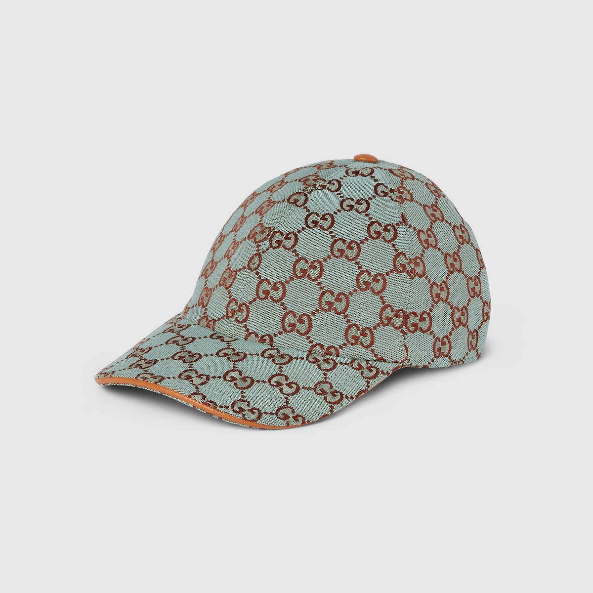 GG canvas baseball hat in pale blue and brown GUCCI Canada