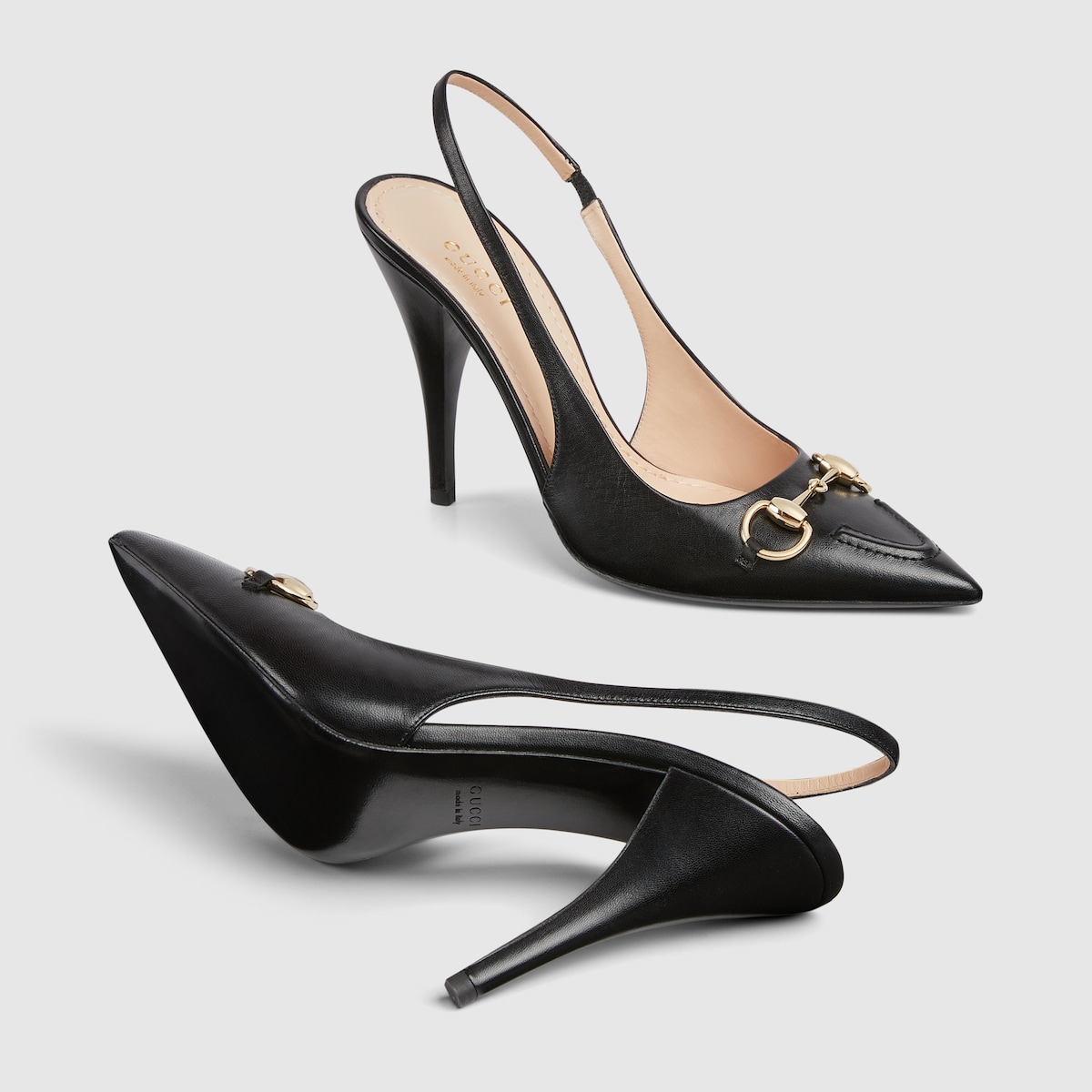 Escarpins a detail Mors a bride pour femme en cuir noir GUCCI FR