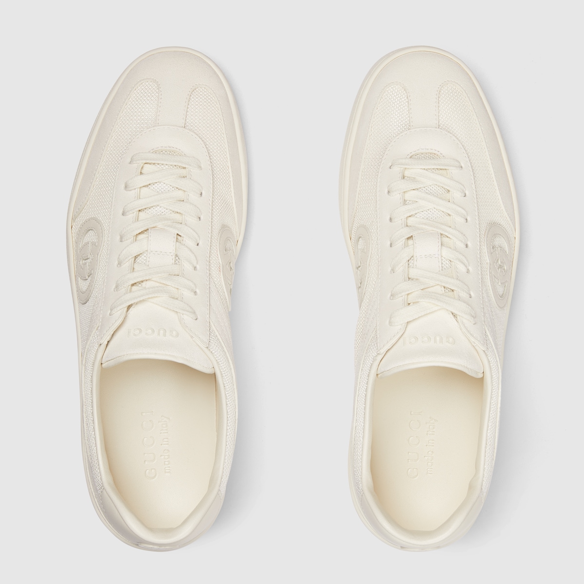 Men's G75 sneaker in white suede | GUCCI® US