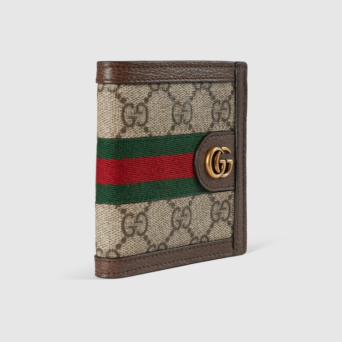 Bright green interior Ophidia wallet in beige and ebony Supreme GUCCI SG