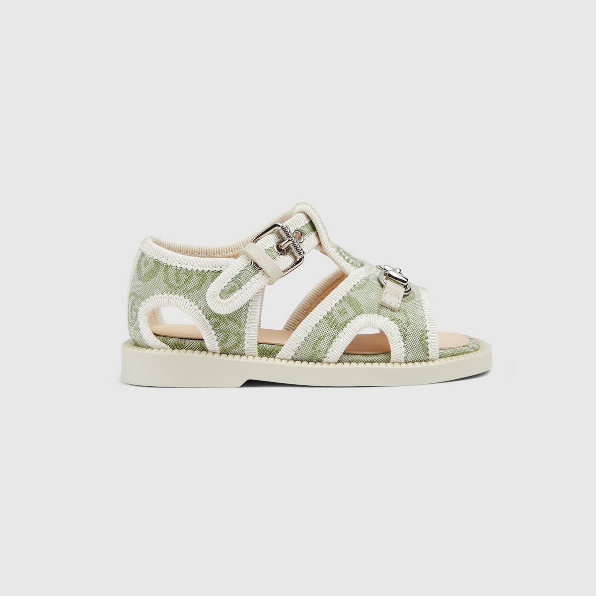 Sandales a Mors pour tout petit en coton Double G vert clair GUCCI FR