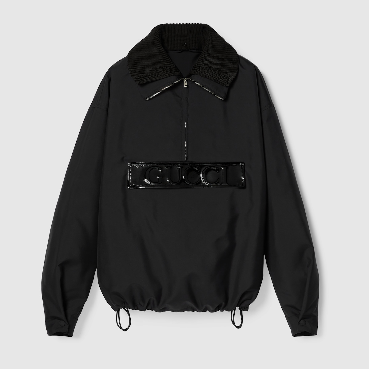 Techno garbardine caban in black | GUCCI® US