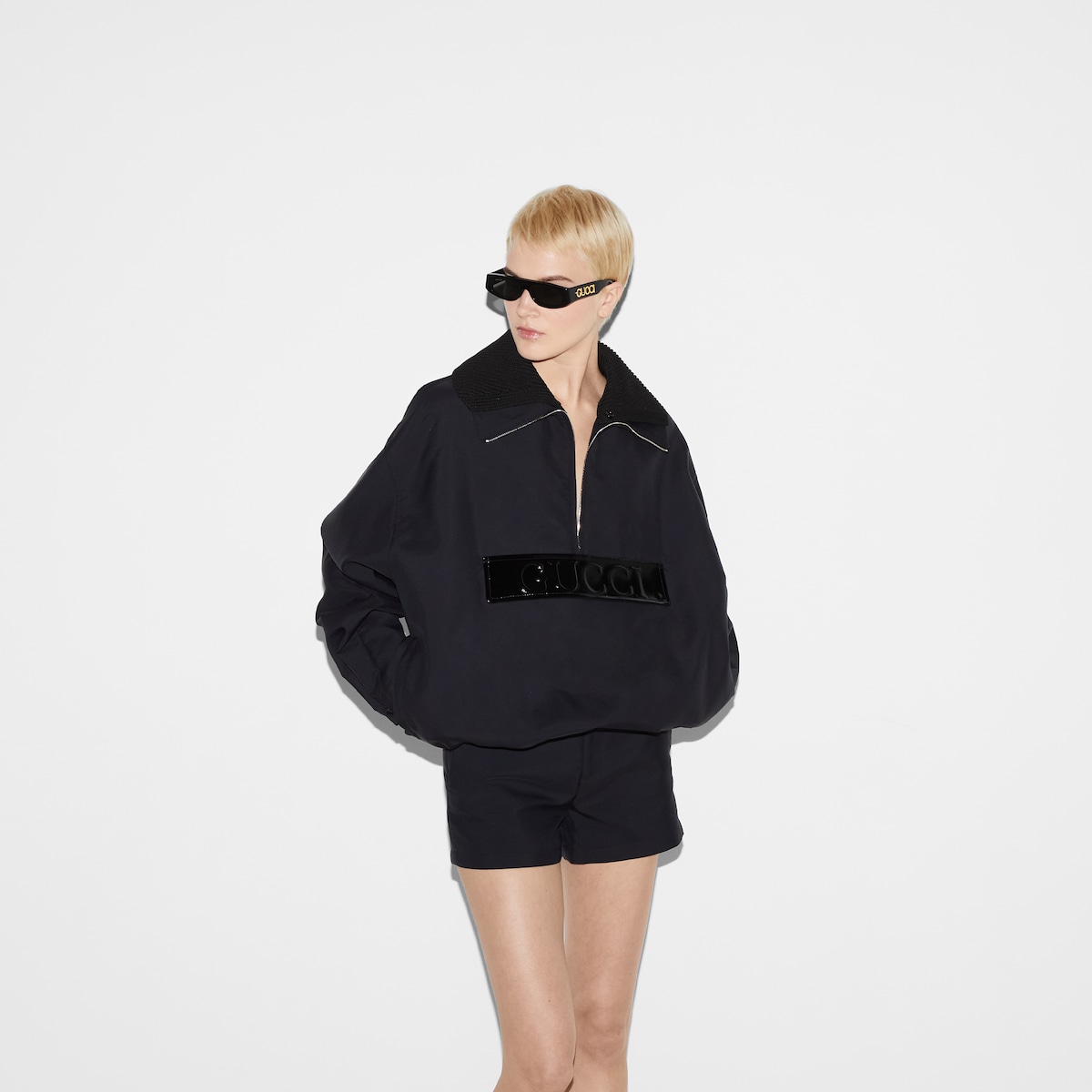 【gucci・グッチ】 CABAN JACKET アウター Techno garbardine caban in black | GUCCI® US