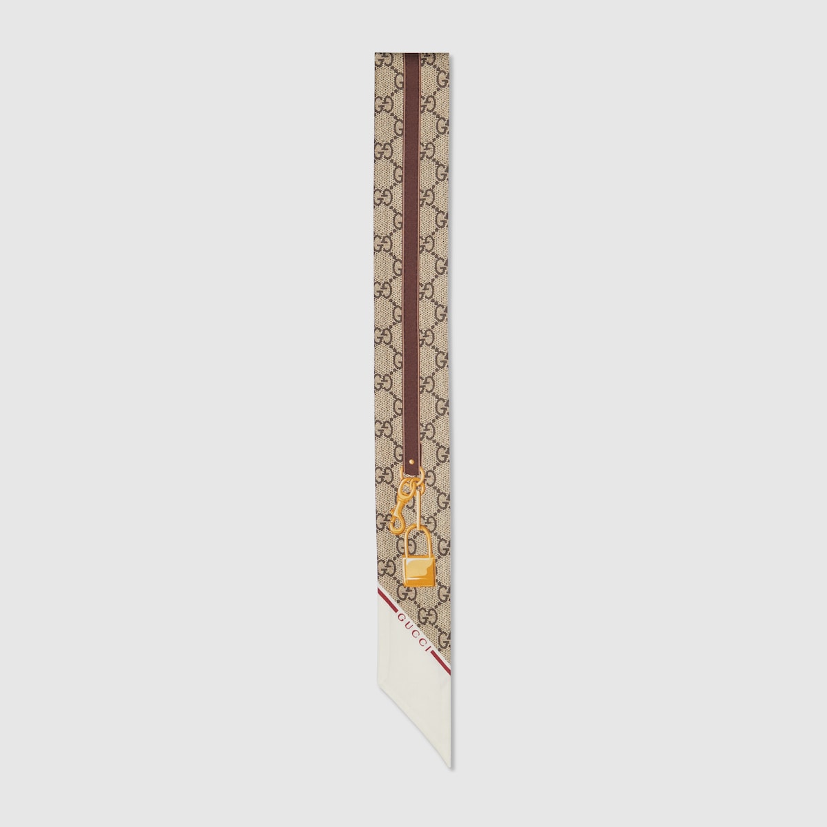 アクセサリーその他 GUCCI GG CHAIN HORSEBIT PRINT SILK NECK BOW Buy Gucci Brown GG-print Horsebit Neck Bow in Silk For Women