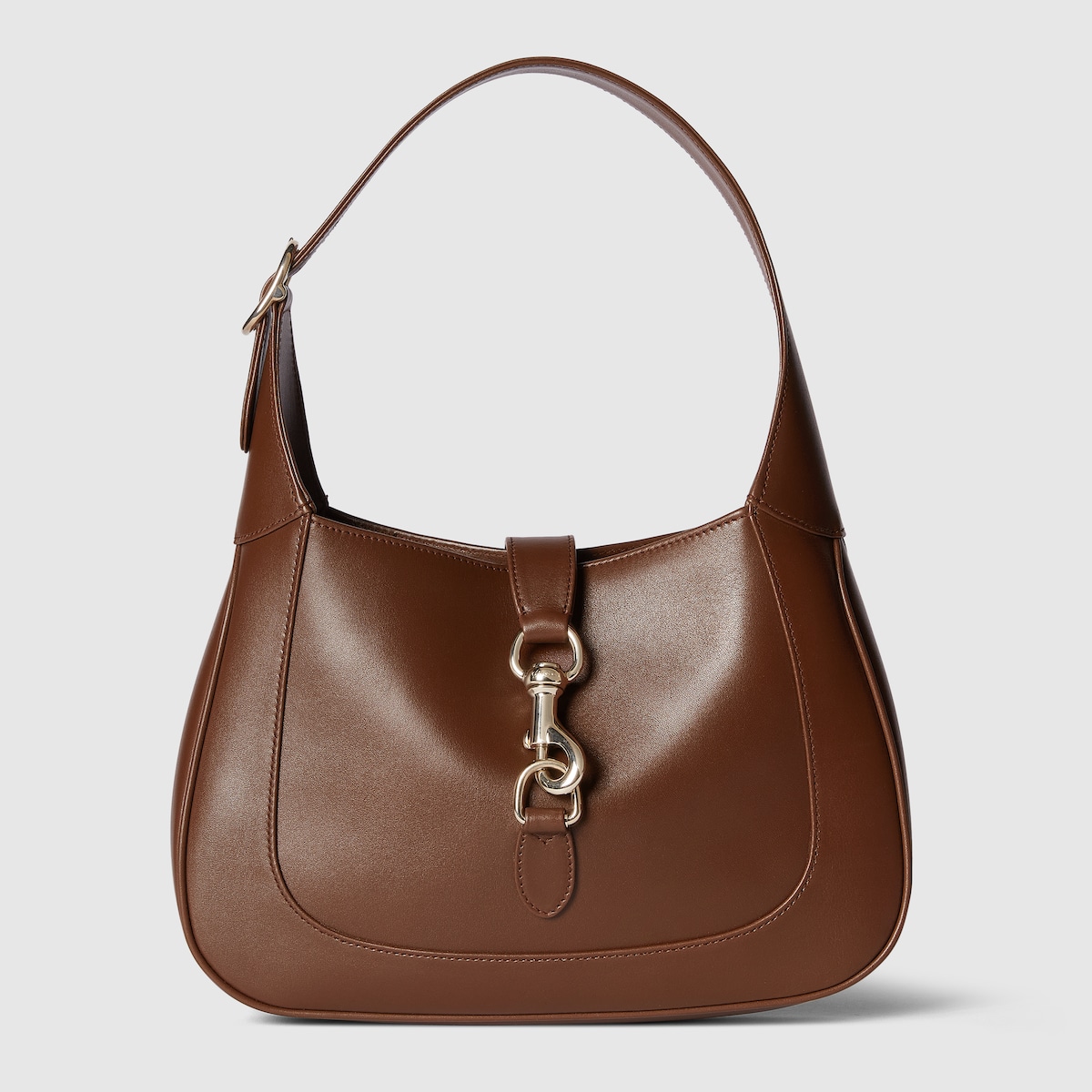 バッグ Gucci GG Jackie Hobo Bag Leather Brown Gucci Jackie Hobo Bag in Brown Leather — UFO No More