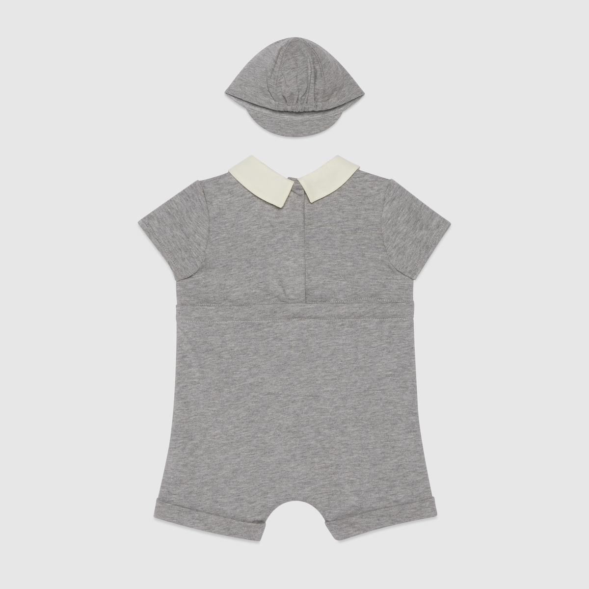 Baby cotton jersey gift set in light grey | GUCCI® US