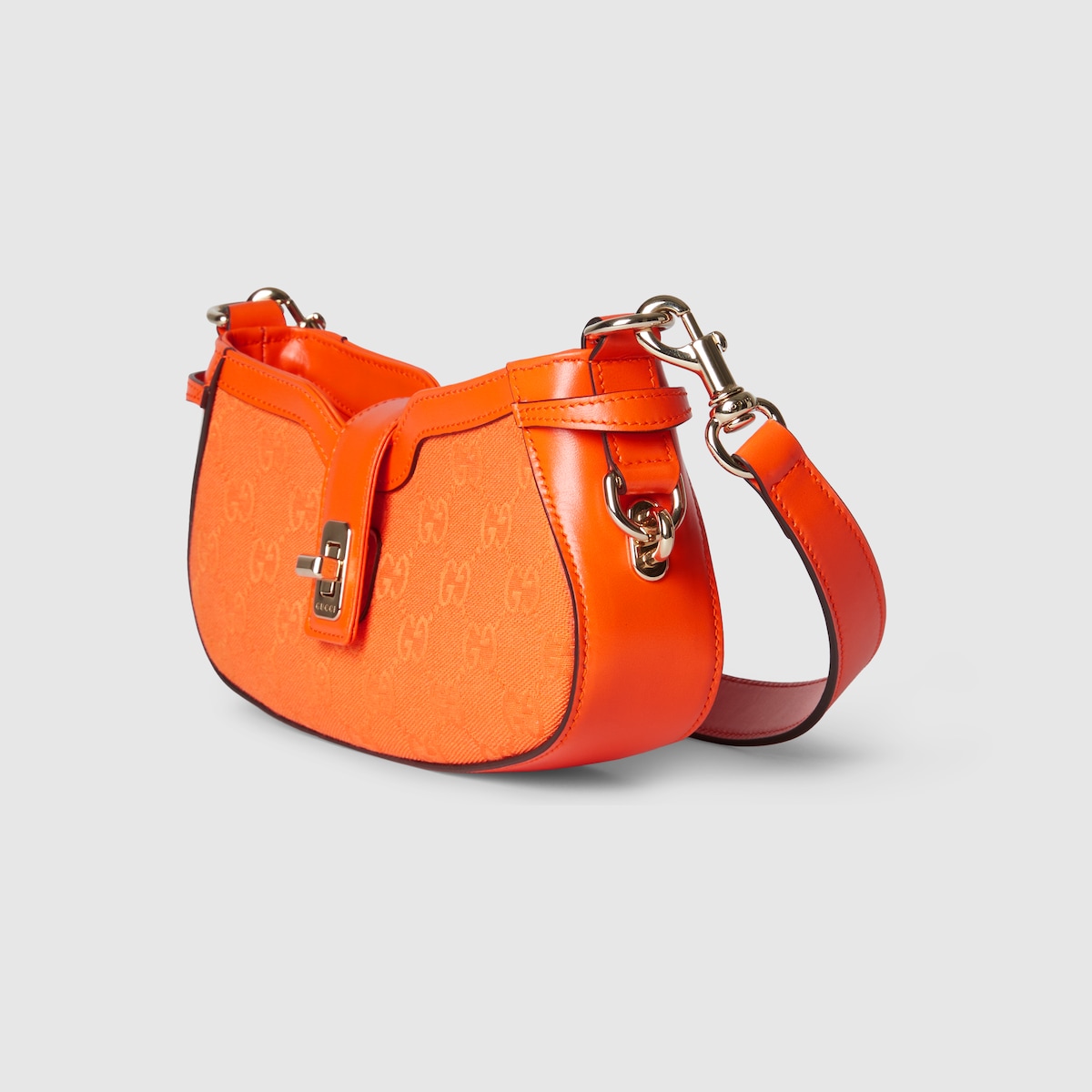 Gucci Moon Side mini shoulder bag in orange GG canvas | GUCCI® US