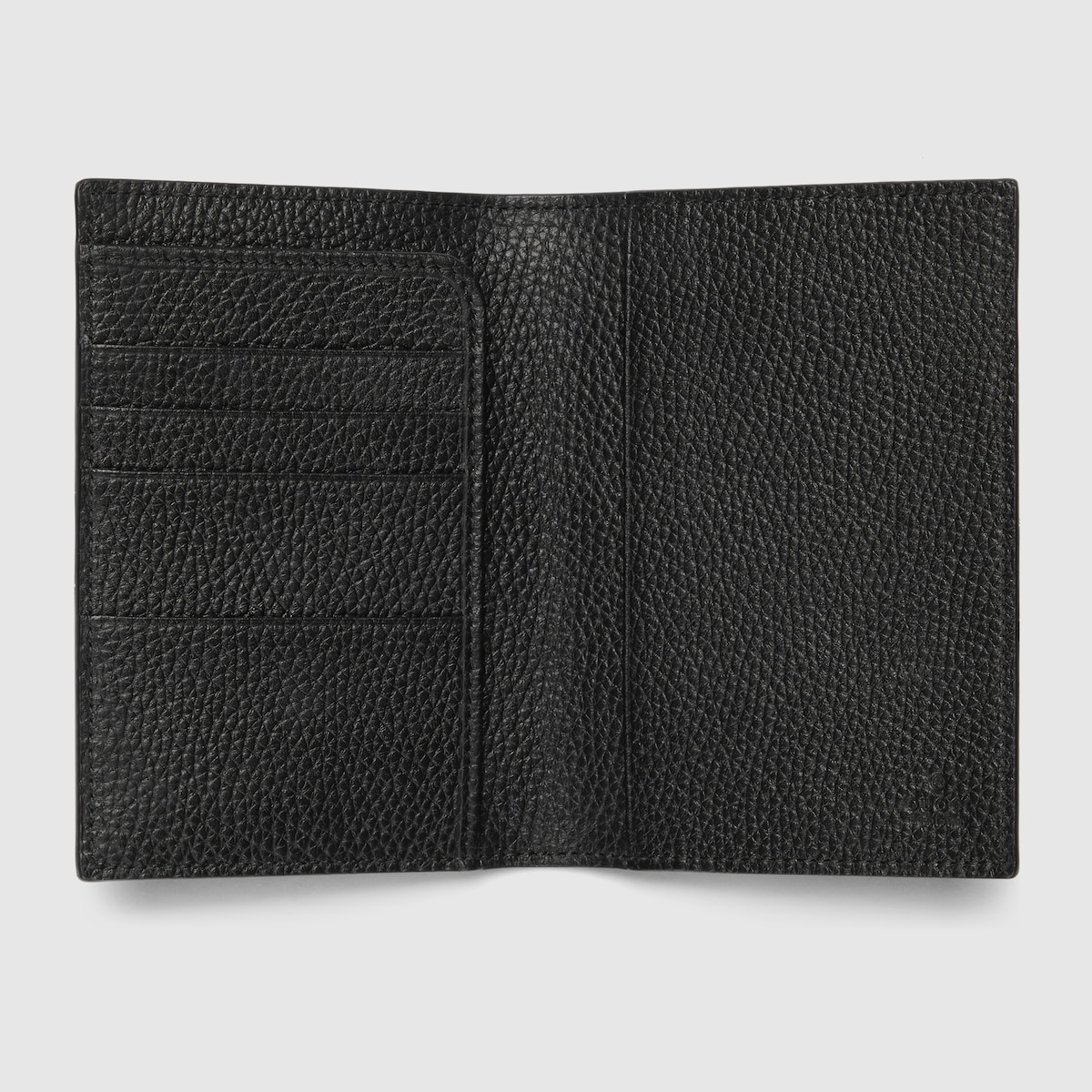 Passport case with Gucci logo in black leather | GUCCI® US