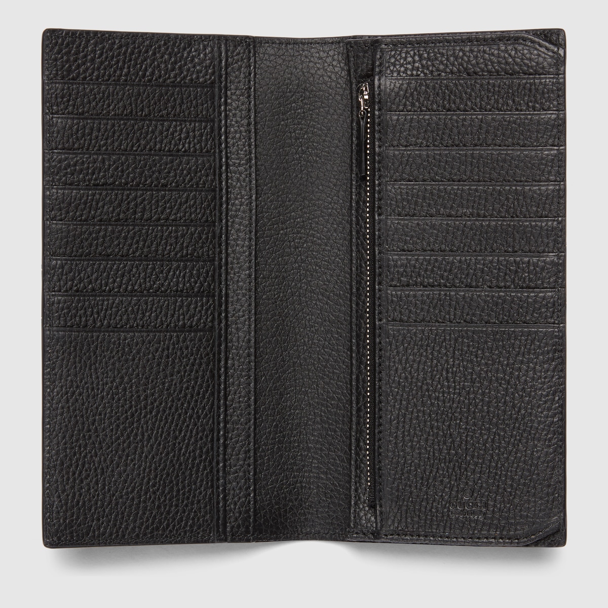 Long wallet with Gucci logo in black leather | GUCCI® US