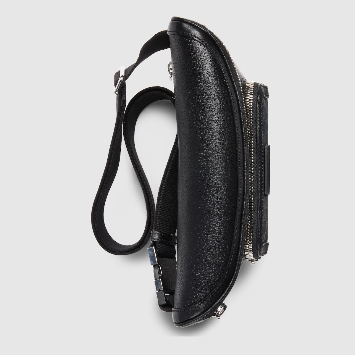 Small GG belt bag with tag in black leather | GUCCI® US