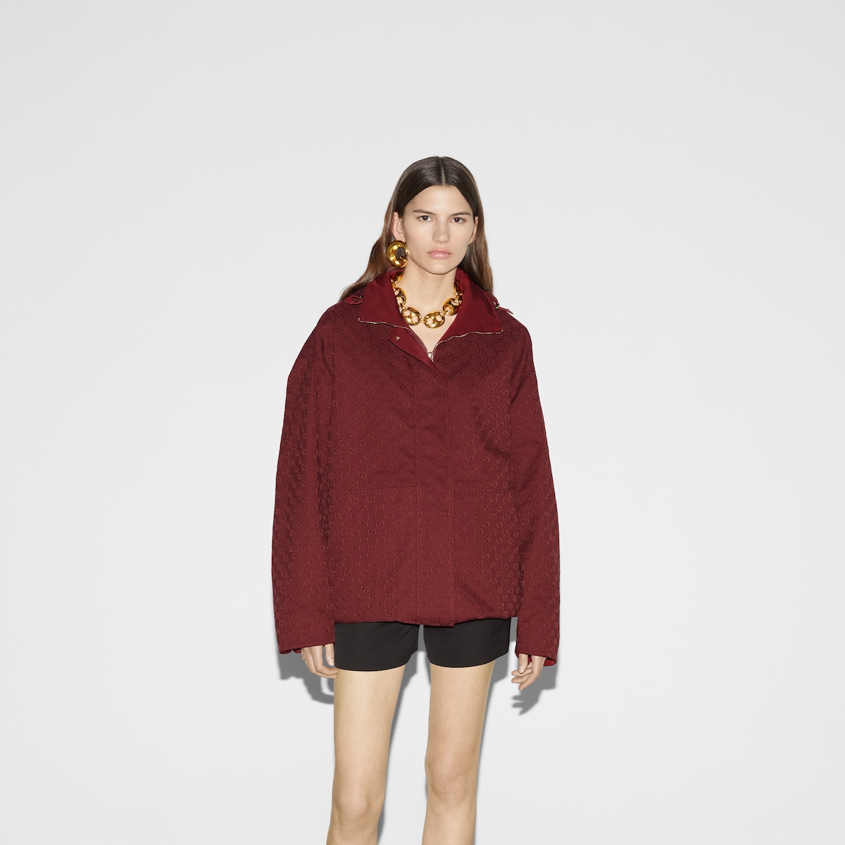 Reversible GG canvas jacket