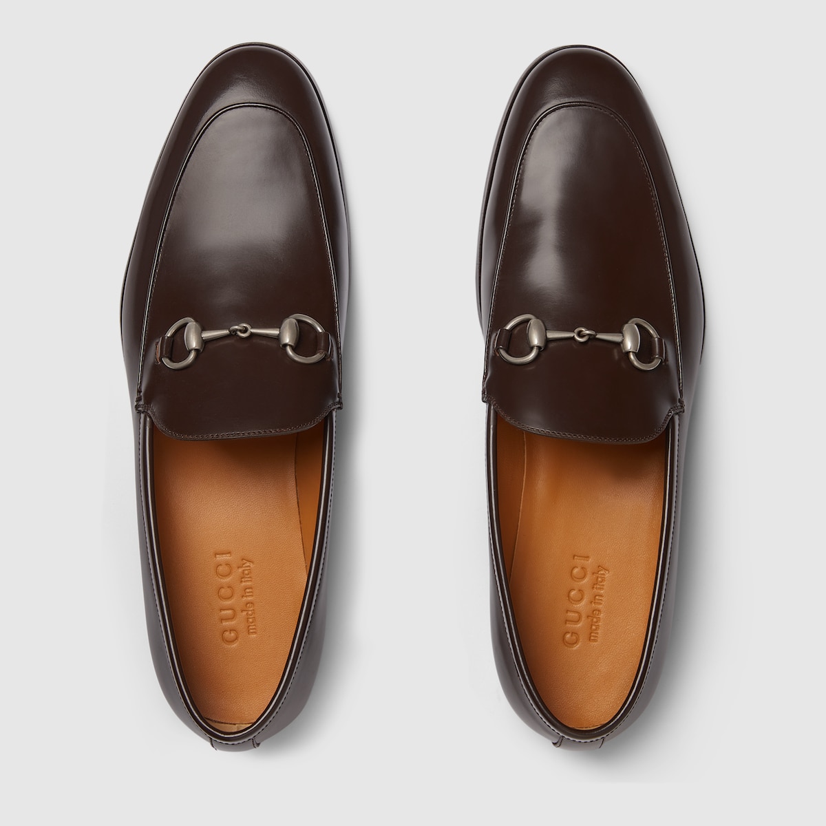 Brown gucci loafers store