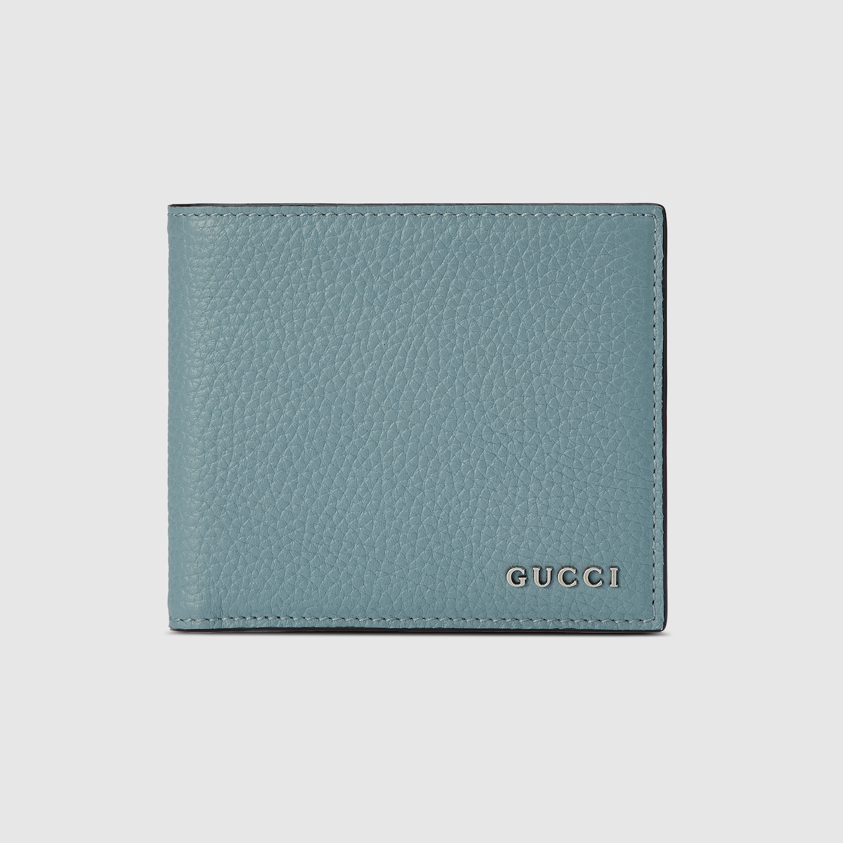 ✨新品未使用✨　GUCCI ミニ財布　筆記体ロゴ　折り財布　二つ折り　水色 GUCCI ロゴ 二つ折りウォレット ・パステルブルー レザー | GUCCI公式