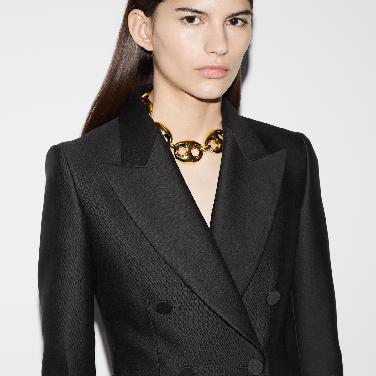 ジャケット GUCCI GIACCA MONOPETTO IN SETA E LANA 781313_ZAQAT_1043_010_100_0000