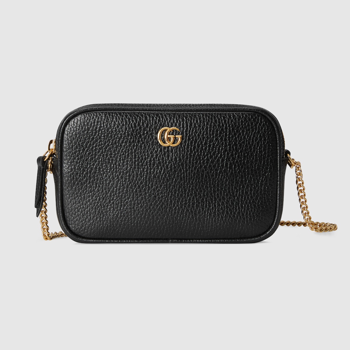 GUCCI GG Marmont Super Mini Shoulder Bag Black Leather