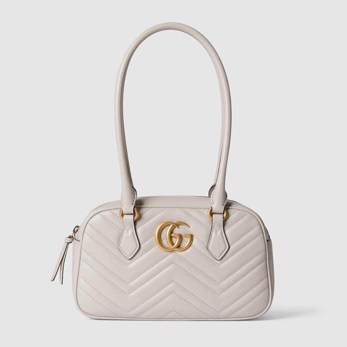 GG Marmont small top handle bag in light grey leather GUCCI Canada