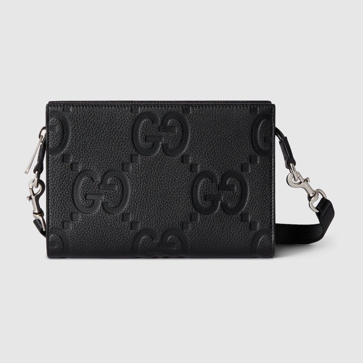 GG jumbo small bag in black jumbo GG leather | GUCCI® US