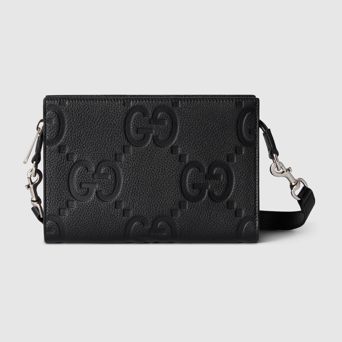 Jumbo GG mini bag in black jumbo GG leather | GUCCI® UK