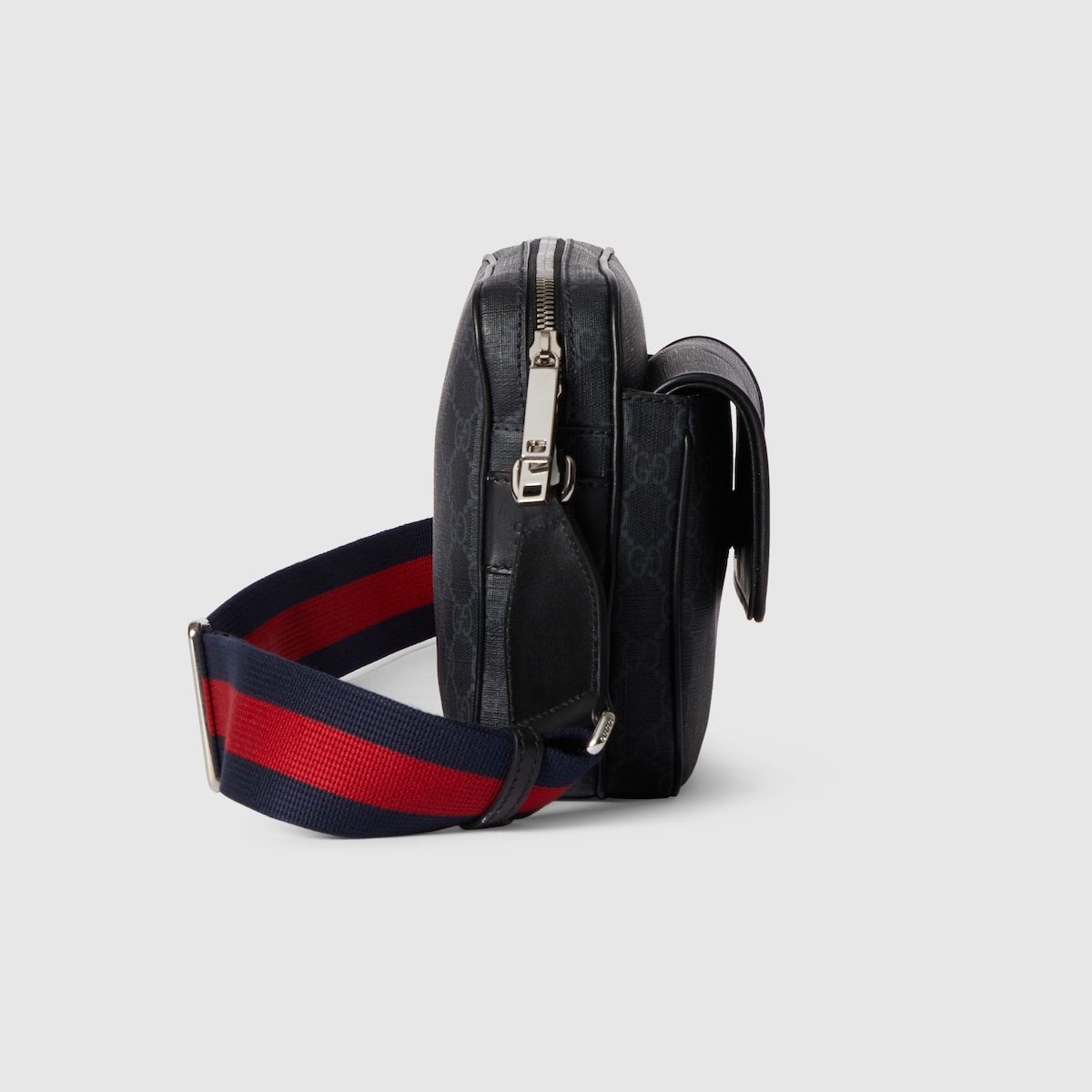 GG Black small crossbody bag in black GG Supreme canvas - thumbnail 6
