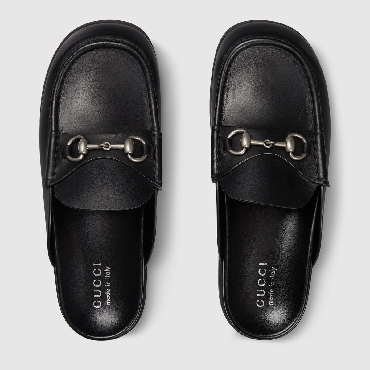 Men s Horsebit mule in black leather GUCCI AE