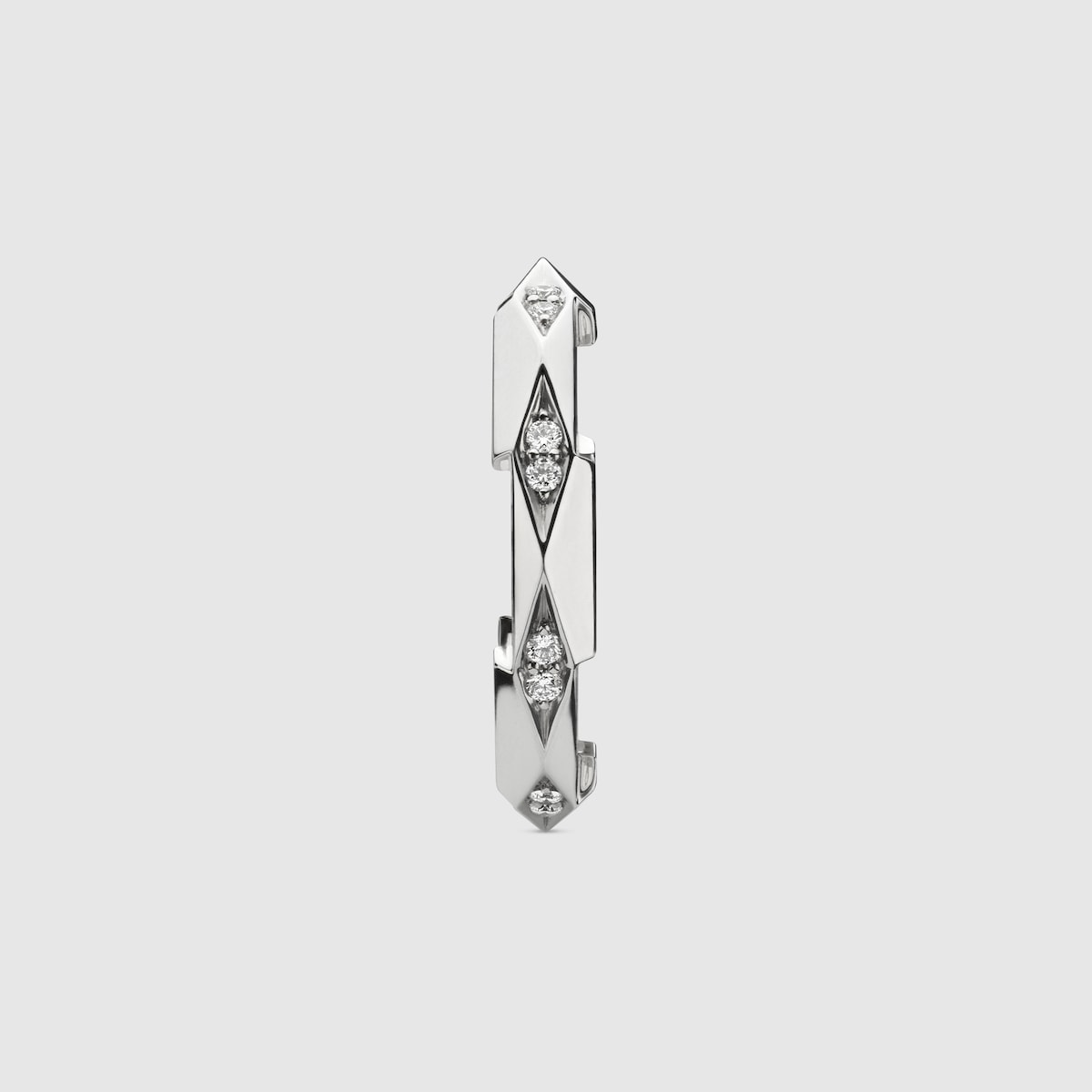 Gucci Link to Love diamond ring in 18k white gold | GUCCI® US