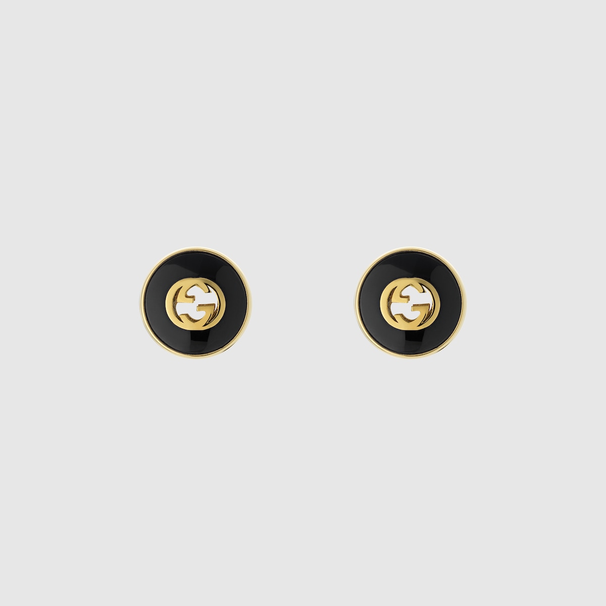Gucci Interlocking 18k stud earrings in 18k yellow gold