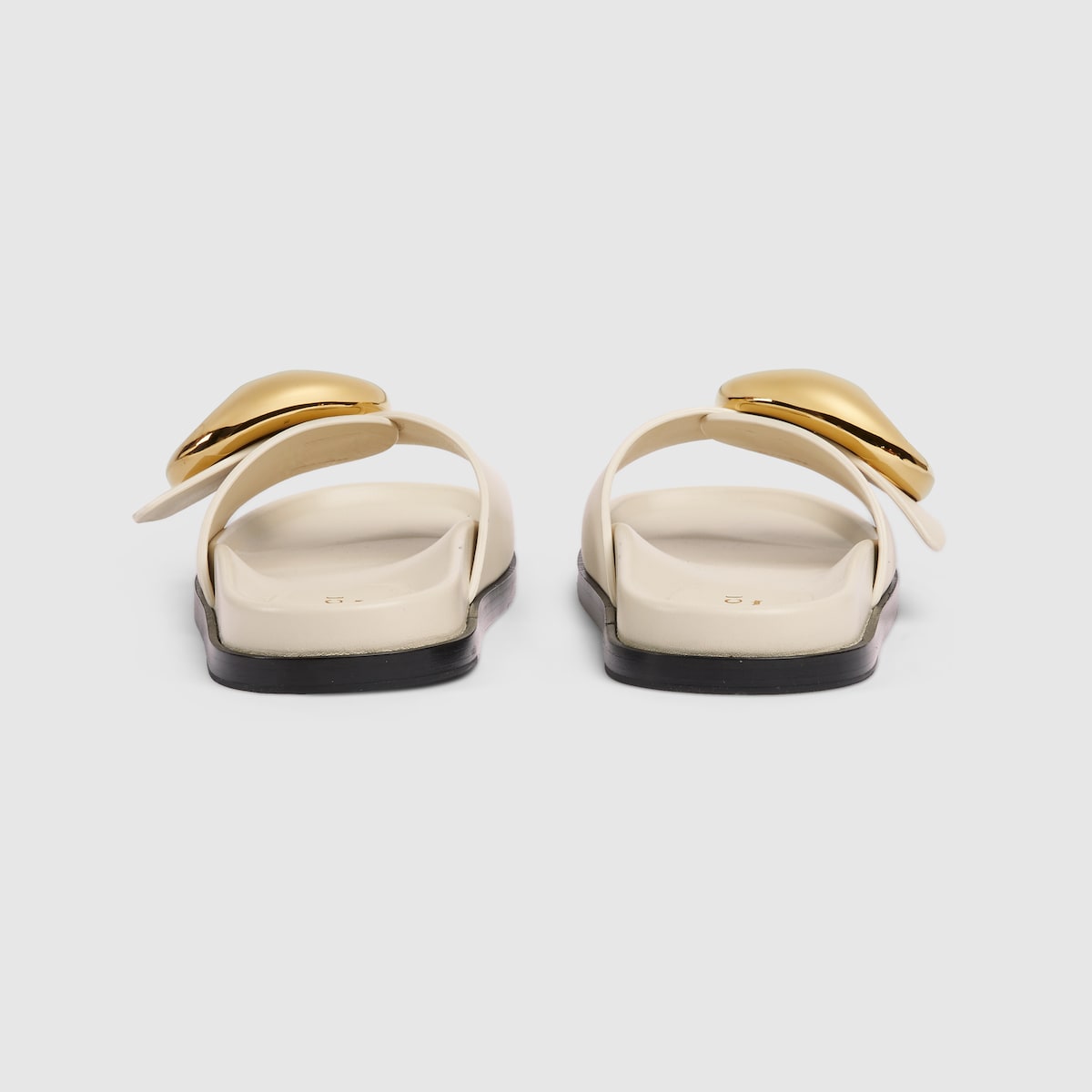 Gucci Marina Chain Damenpantolette in weißes Leder | GUCCI® DE 
