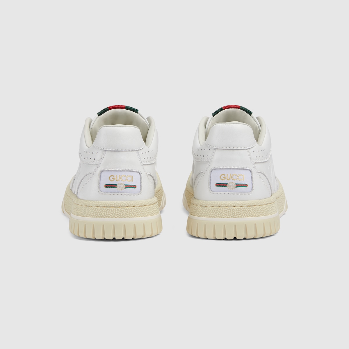 Children's Gucci Re-Web sneaker in white leather | GUCCI® US