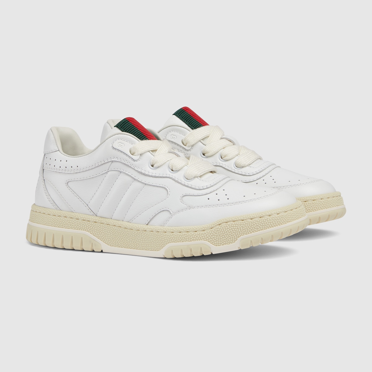 Gucci children 10y 美品 Children's Gucci Re-Web trainer in white leather | GUCCI® UK