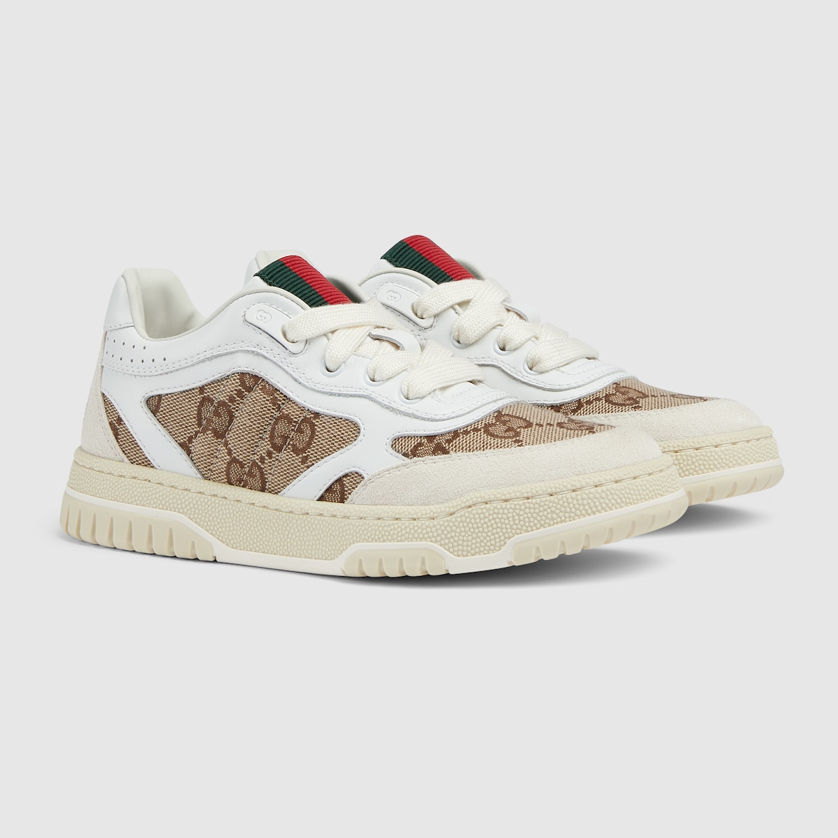 Children s Gucci Re Web sneaker in white leather GUCCI US